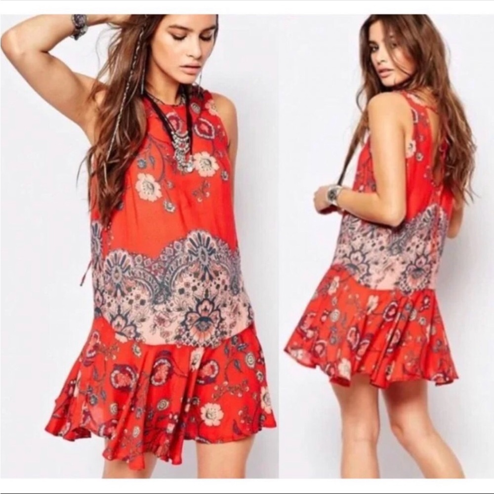 Intimately Free People Boho Paisley Low Waist Slip Dress